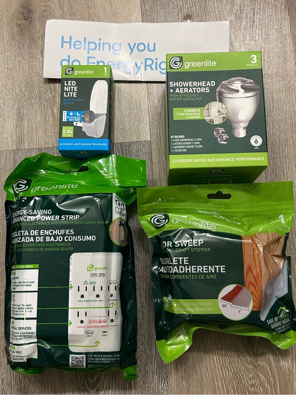 Greenlite Energy Box 4 Pc Set New Sealed Original Box w/ Instruction Booklet